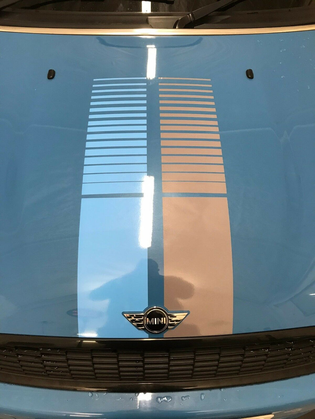 Mini Cooper Bayswater Stripes Front and Back Decal/ Sticker